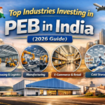 Pre-engineered building (PEB) warehouse representing top industries investing in PEB in India